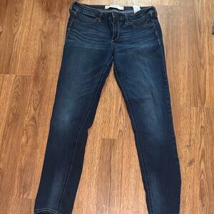 Abercrombie & Fitch Women's Deep Indigo Skinny Jeans